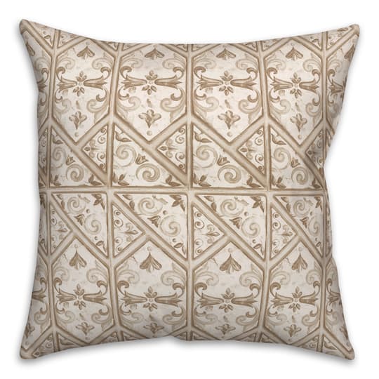 Regal Cream Pattern Indoor/Outdoor Pillow